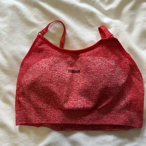 Gym shark sports bra s red
